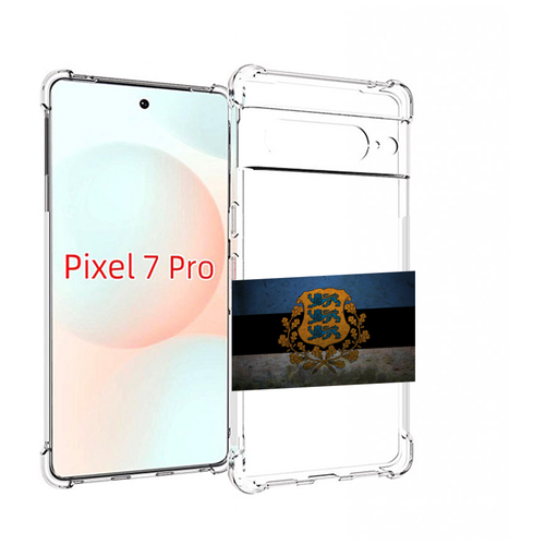 Чехол MyPads герб флаг эстонии-1 для Google Pixel 7 Pro задняя-панель-накладка-бампер