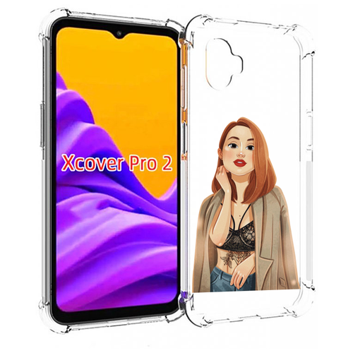 Чехол MyPads девушка-в-кружевном-2 для Samsung Galaxy Xcover Pro 2 задняя-панель-накладка-бампер чехол mypads парус в море для samsung galaxy xcover pro 2 задняя панель накладка бампер