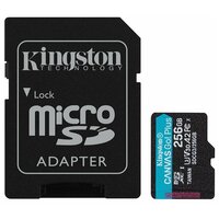 Карта памяти 256Gb - Kingston Canvas Go! Micro Secure Digital HC Class10 UHS-I Canvas Select + SD Adapter SDCG3/256GB с переходником под SD