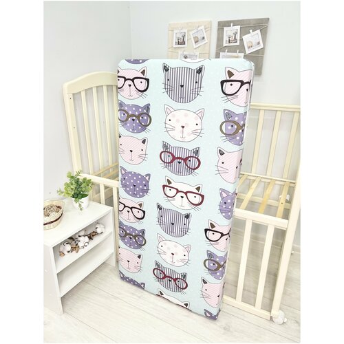 Матрас беспружинный ортопедический детский Eco Lite 120x60 см Матрац детский 60x120 в детскую кроватку Матрас детский для новорожденных 1850₽