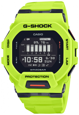 Наручные часы CASIO G-Shock GBD-200-9E, желтый, черный