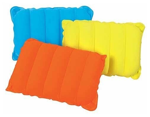 фото Подушка надувная флокированная Bestway цветная 38х24х9 см 67485