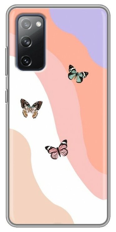 Дизайнерский силиконовый чехол для Самсунг S20 FE / Samsung Galaxy S20 FE Бабочки принт