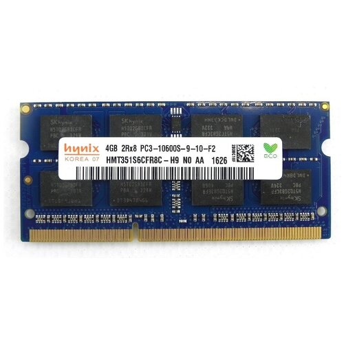 Оперативная память Hynix 4 ГБ DDR3 1600 МГц SODIMM CL11 HMT351S6BFR8C-PB OEM 176400₽