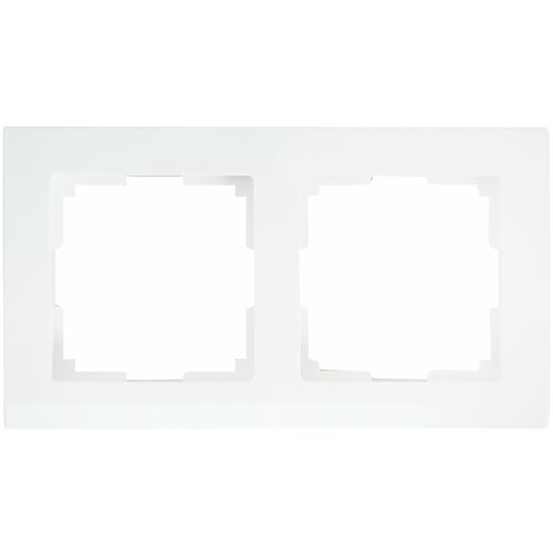 Рамка для розеток и выключателей Werkel Stark 2 поста, цвет белый. Набор из 2 шт. рамка для двойных розеток werkel stark цвет белый набор из 2 шт