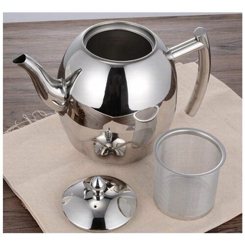 Чайник 1 л / чайник заварочный/ чайник / чайник для заварки кофе / чайник с ситечком / чайник металлический