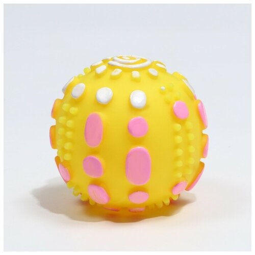 Игрушка пищащая "Чудо-мяч", 6,5 см, жёлтая 7471578