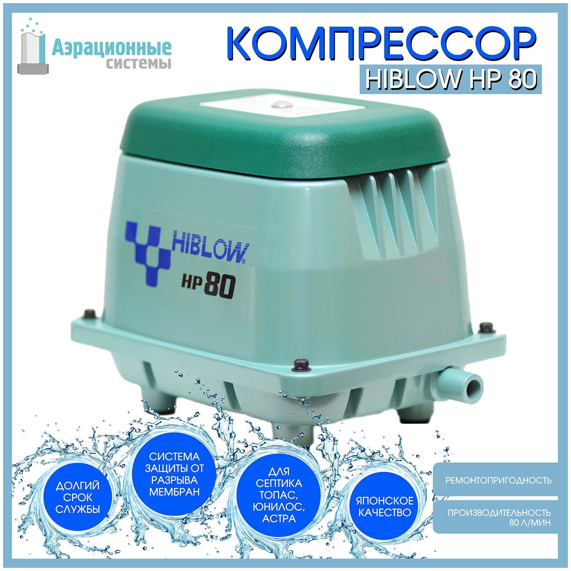 Компрессор HIBLOW HP-80