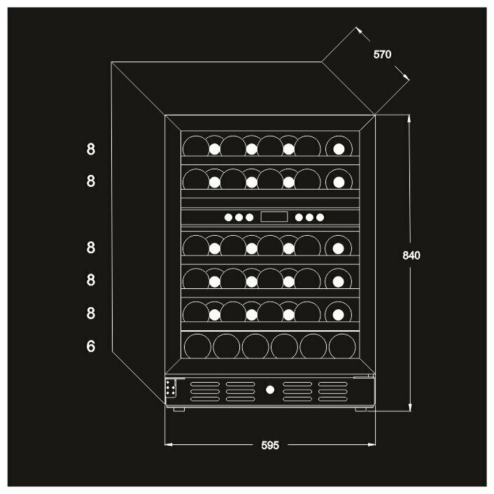 Винный шкаф Meyvel MV46-KBT2 - фотография № 6