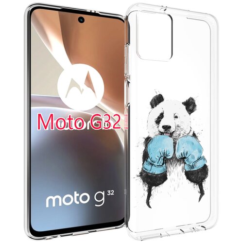 Чехол MyPads панда боксер для Motorola Moto G32 задняя-панель-накладка-бампер