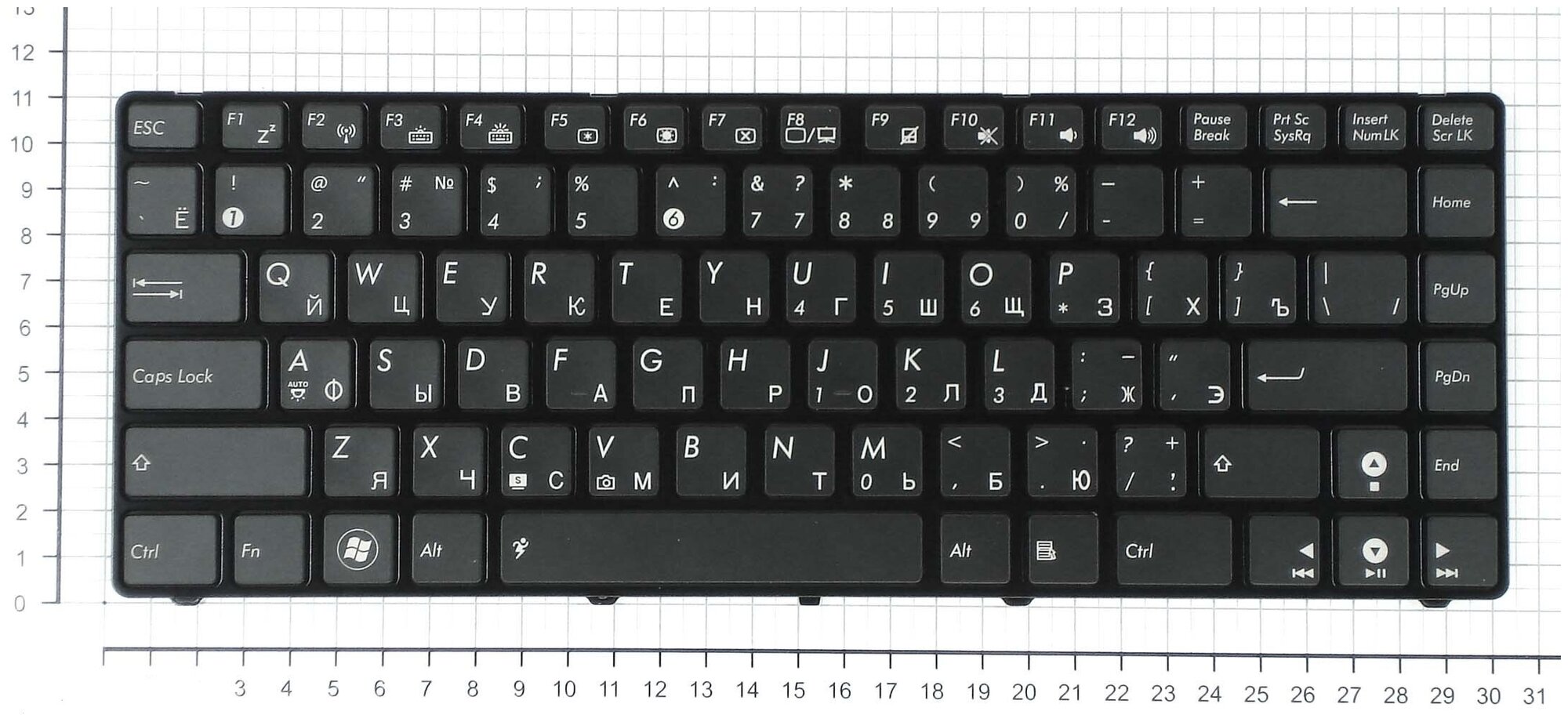 Клавиатура Asus K42 с подцветкой