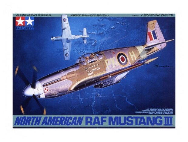 TAMIYA Английский истребитель N.A.RAF Mustang III (1:48), Сборная модель