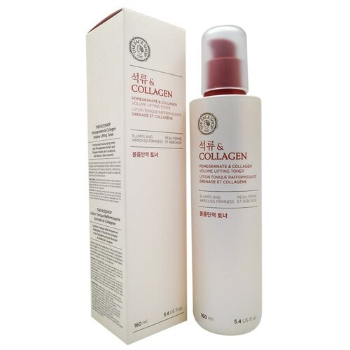 TheFaceShop Тонер с эффектом лифтинга Pomegranate And Collagen Volume Lifting Toner, 160 мл