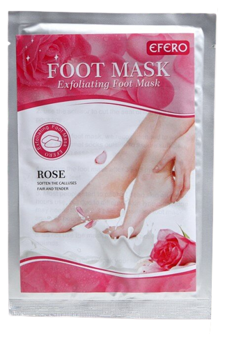 EFERO Маска-носки для ног Exfoliating foot mask Rose, 55 г, 1 уп.