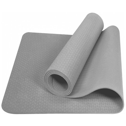 фото Коврик для йоги тпе 183х61х0,6 см e39310 (серый) hawk