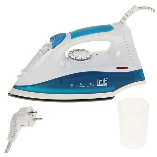 Утюг Irit IR-2222 2000 Вт антипригарная подошва 350 мл бело-голубой 126000₽