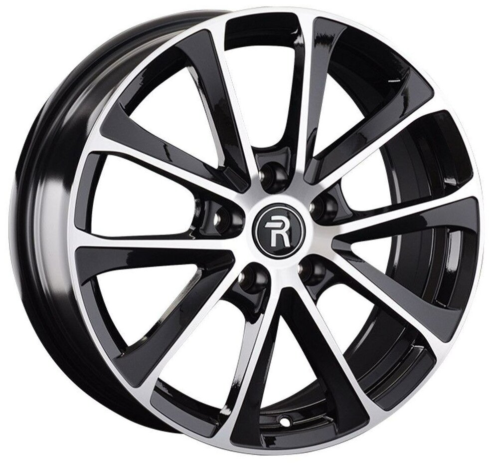 Колесный диск Replay KI261 17x7" PCD5x114,3 ET48 D67,1 черный глянцевый с полированными лучами