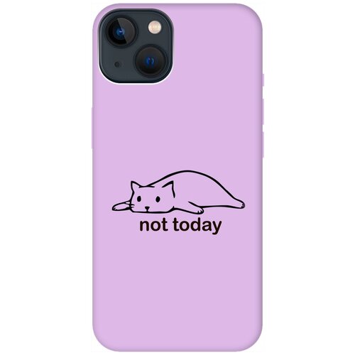 Силиконовый чехол на Apple iPhone 14 Plus / Эпл Айфон 14 Плюс с рисунком Not Today Soft Touch сиреневый силиконовый чехол на apple iphone 14 эпл айфон 14 с рисунком not listening soft touch красный