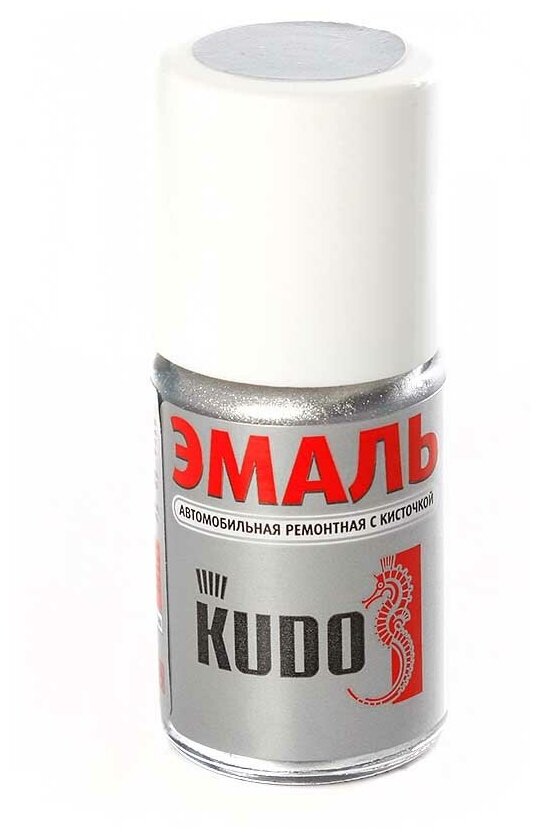 Эмаль автомобильная с кисточкой KUDO серебристая 640 15 гр KU-70640