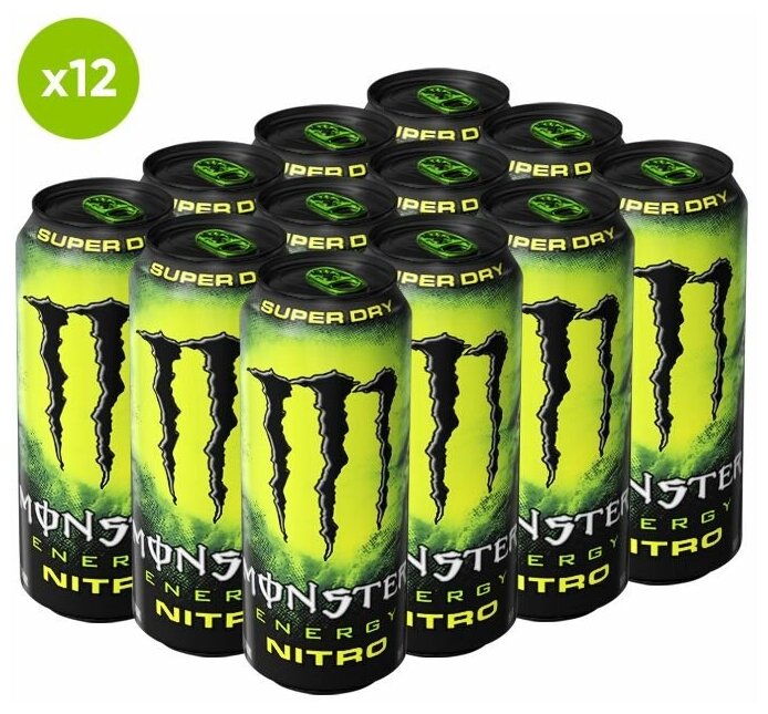 Энергетический напиток Monster Energy Nitro с цитрусовым вкусом (Польша), 500 мл (12 шт)