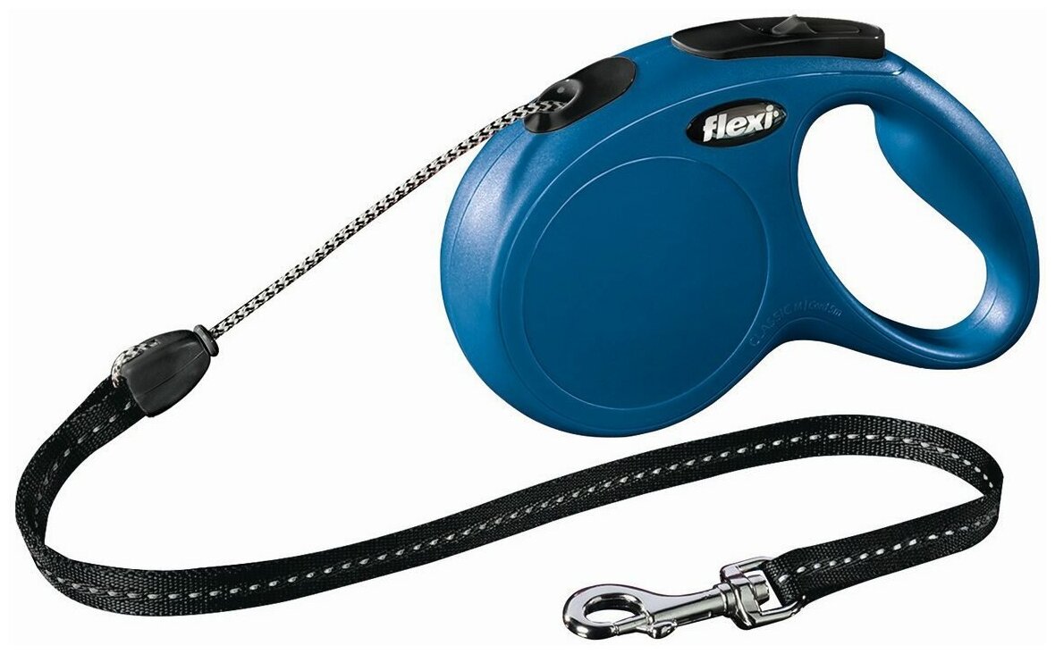 Flexi рулетка New Classic для собак до 12 кг (8 м трос) S, Синий