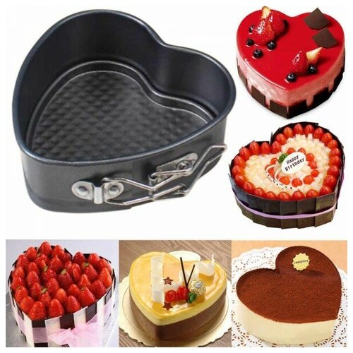 Формы для выпечки Сердце 20, 22, 24, 26, 28 х7 см CAKE MOULD, набор 5 шт.
