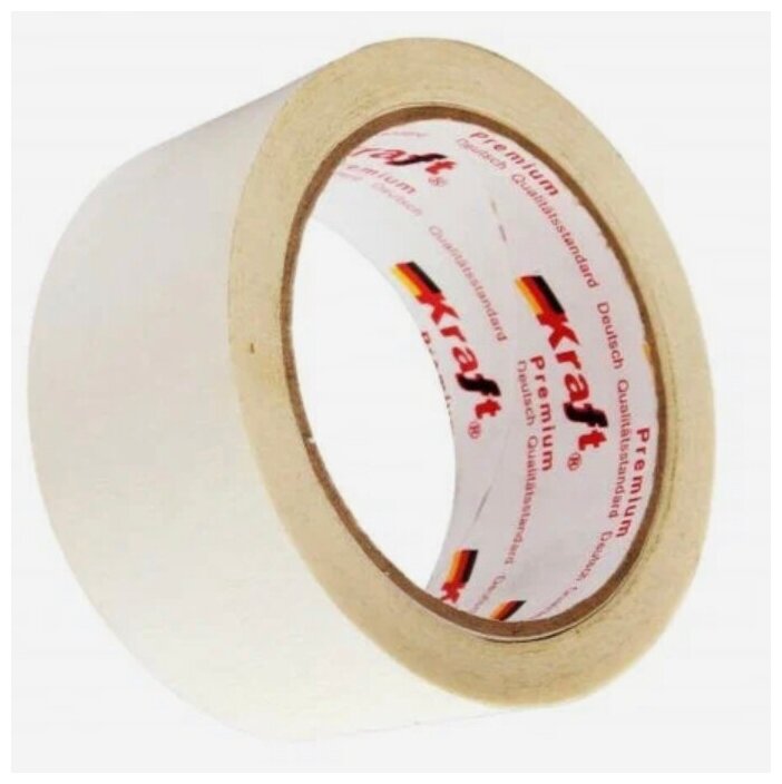 фото Kraft Скотч Kraft клейкая лента малярная белая, 48мм х 30 м