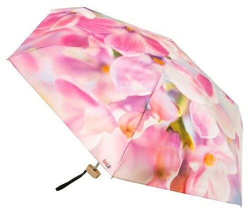 Мини-зонт RainLab, механика, 5 сложений, купол 94 см, 6 спиц, для женщин, розовый