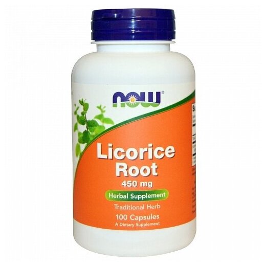 Корень солодки Нау Фудс (Licorice Root) Now Foods 450 мг 100 капсул