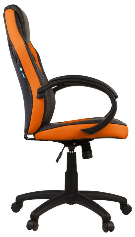 Компьютерное кресло Helmi HL-S07 Boost игровое, обивка: искусственная кожа/текстиль, цвет: черный/оранжевый - фотография № 3