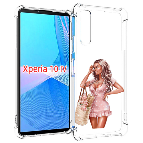 Чехол MyPads Девушка-в-мини-платье женский для Sony Xperia 10 IV (10-4) задняя-панель-накладка-бампер чехол mypads девушка в вечернем платье женский для sony xperia 10 iv 10 4 задняя панель накладка бампер