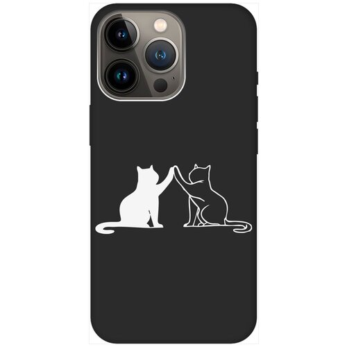 Силиконовый чехол на Apple iPhone 14 Pro Max / Эпл Айфон 14 Про Макс с рисунком Cats W Soft Touch черный силиконовый чехол на apple iphone 14 эпл айфон 14 с рисунком cats w soft touch черный