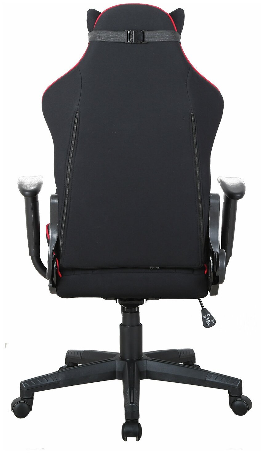 Кресло офисное BRABIX "GT Racer GM-101", подушка, ткань, черное/красное - фотография № 6
