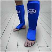 Защита голени и стопы эластичная Danata Star / Щитки на ноги для единоборств XS Синяя
