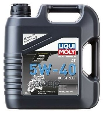 Liqui moly Liquimoly 5w40 Motorbike 4t Hc Street (4l)_масло Моторное! Hc-Синт, Для Мотоц Api-Sn, Jaso Ma-2