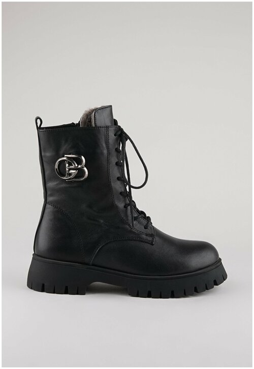 Ботинки  Mario Berlucci, зимние,натуральная кожа, размер 37, черный
