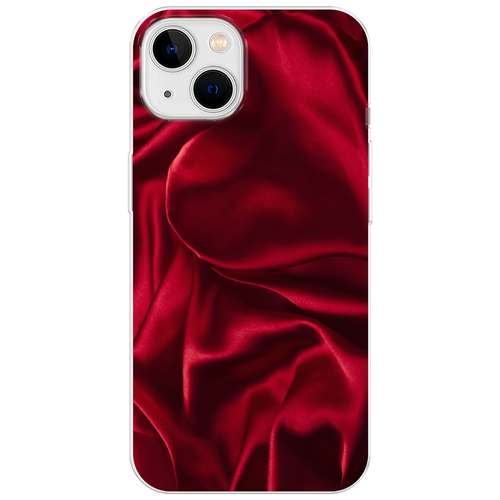 Силиконовый чехол на Apple iPhone 14 / Айфон 14 Текстура красный шелк силиконовый чехол на apple iphone x айфон x текстура красный шелк
