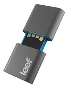 USB 2.0 Flash Drive 32GB Leef FUSE, магнитный, черно/синий (LFFUS-032GBR)