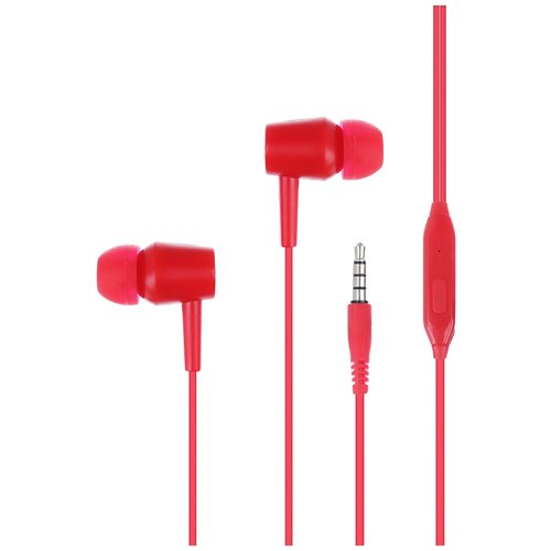 Наушники проводные внутриканальные FORZA Краски гарнитура длина 115 см пакет цвет красный 25000₽