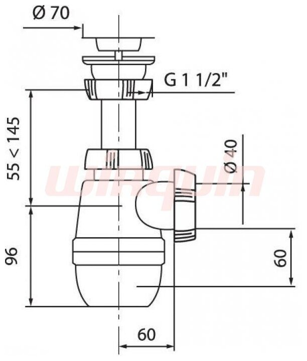 Сифон для кухонной мойки Wirquin - фото №5