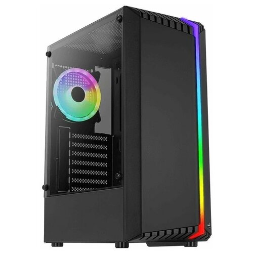 Игровой компьютер INTERCOM GS Мощный 4-ядерный ПК (AMD A8-9600 (3.1 ГГц), RAM 8 ГБ, SSD 256 ГБ, AMD Radeon R7, Windows 10 Pro), A8, черный