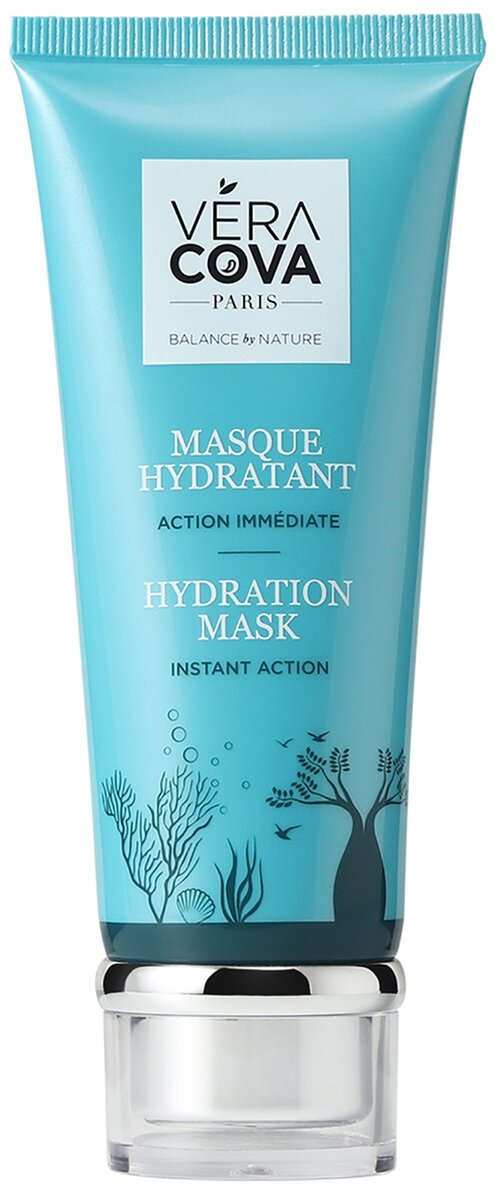 VERACOVA INSTANT ACTION HYDRATION MASK для лица с зелеными водорослями и экстрактом Баобаба, 80 г, 80 мл