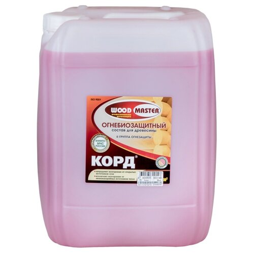 Корд состав 2 группа огнебиозащиты, WOOD MASTER (23кг) 1 шт.