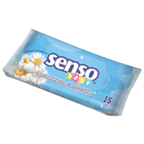 Влажные салфетки Senso Baby 5 упаковок по 15 шт