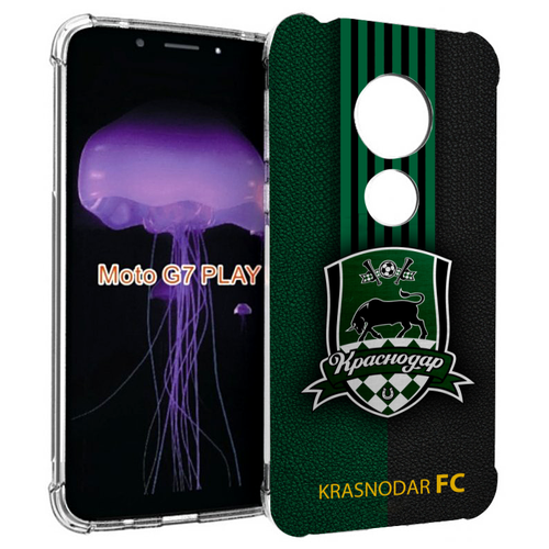 Чехол MyPads фк краснодар мужской для Motorola Moto G7 Play задняя-панель-накладка-бампер