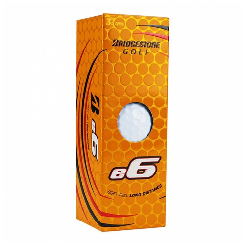 Мяч для гольфа Bridgestone e6 White, арт. BGB1EWX, 3 штуки в упаковке, белый