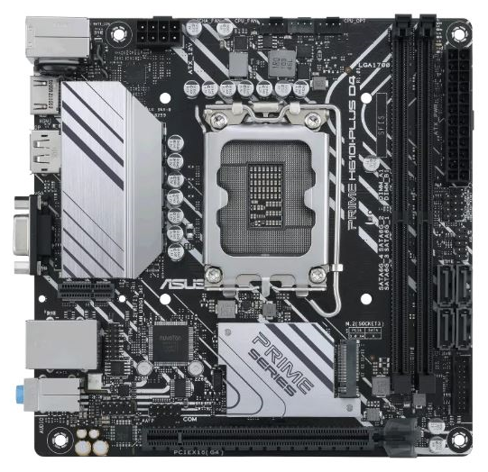 Материнская плата ASUS PRIME H610I-PLUS D4-CSM, LGA 1700, Intel H610, mini-ITX, Ret