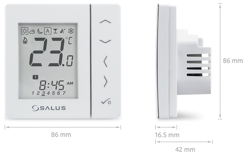 Терморегулятор SALUS Controls VS30 белый - фотография № 2