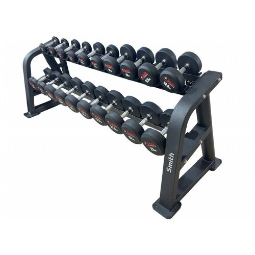Гантельный ряд со стойкой от 2,5 до 25кг Smith DB145+SR014