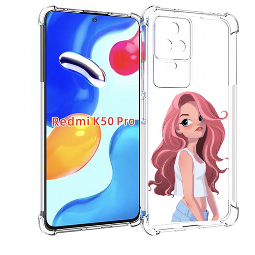 Чехол MyPads Мультяшный-арт-девушки женский для Xiaomi Redmi K50 / K50 Pro задняя-панель-накладка-бампер